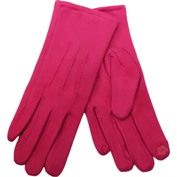 Šála Dámské jednobarevné prstové rukavice H903 fuchsia velikost M