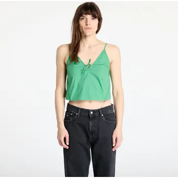 Tílko TOMMY JEANS Poplin Strappy Top Coastal Green M
