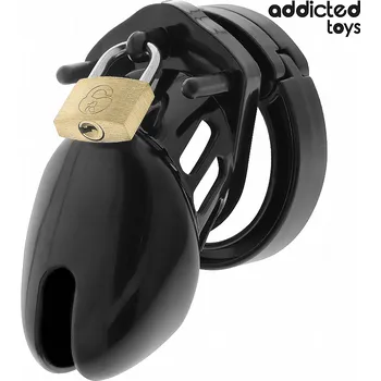 Pás cudnosti Addicted Toys Locked Obsidian Hold Penis Cage S, klícka na penis