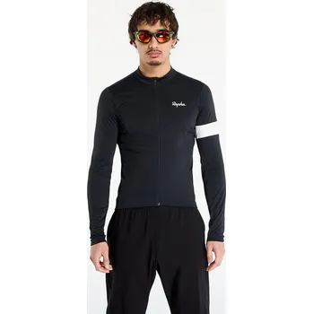 cyklistický dres Dres Rapha Men's Core Thermal Long Sleeve Jersey Black/ White L