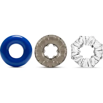 Stay Hard Triple Stretch (3 ks), sada erekčních kroužků