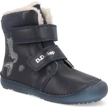 Dívčí zimní obuv Barefoot dětské zimní boty D.D.step W063-52263 modré Velikost: 27