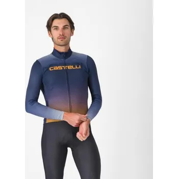 cyklistický dres CASTELLI Cyklistický dres s dlouhým rukávem zimní - APICE - modrá