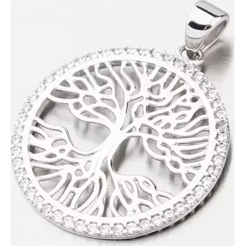 Přívěsek Dámský přívěsek žluté zlato 585 zirkon - strom života 147P-130783