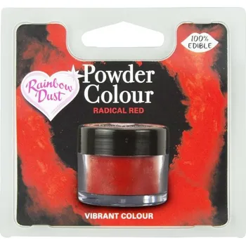 Potravinářské barvivo Radikální červená prachová barva Rainbow Dust - Rainbow Dust Colours Ltd, Anglie