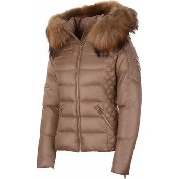 ROCKANDBLUE Vatovaná bunda RITA Hnědá Slim Fit 36