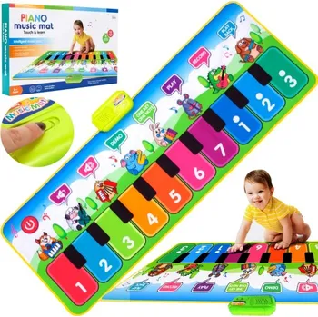 Taneční podložka INTERAKTIVNÍ TANEČNÍ PODLOŽKA PRO DĚTI SE ZVÍŘÁTKY A NAHRÁVÁNÍM