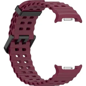 Příslušenství k chytrým hodinkám eses Silikonový dírkovaný řemínek pro Samsung Galaxy Watch 8 - Vínový