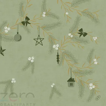 Papírový ubrousek Ubrousky BIO &#039;Dunisoft&#039; 40x40 cm (60 ks) - vánoční pistáciový