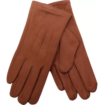 Šála Dámské jednobarevné prstové rukavice H903 camel velikost M