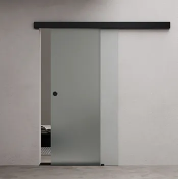 Interiérové dveře design skleněné posuvné dveře Amalfi T12B - komplet BLACK Velikost: 77,5x205