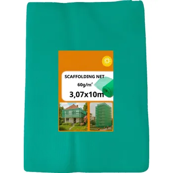 Lešení Ekspan Ochranná síť na lešení 3,07 × 20 m 60 g/m² – zelená, UV stabilní, extra široká