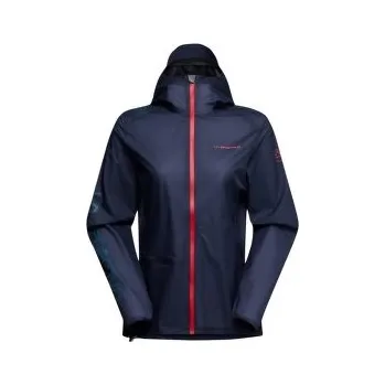 Dámská větrovka La Sportiva ETHEREAL PRO JKT Women Deep Sea/Cherry Tomato modrá M