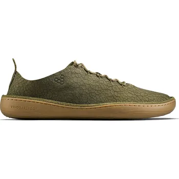 Pánské tenisky Vivobarefoot SENSUS MOC LACE UP LEATHER MENS DARK OLIVE CRACKED LEATHER velikost 49 - Zelená