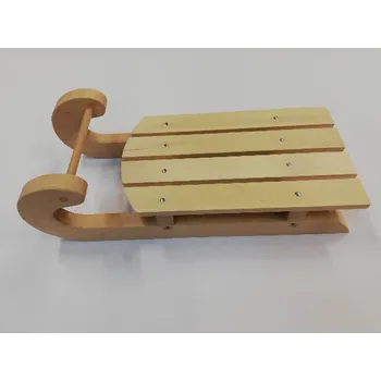 Vánoční dekorace Dřevěné sáňky pro další tvoření - 26 x 8 x 11 cm