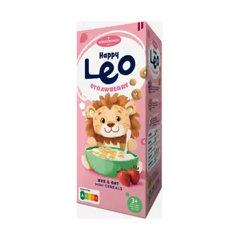 Cereální kroužky s jahodami Happy Leo 150 g