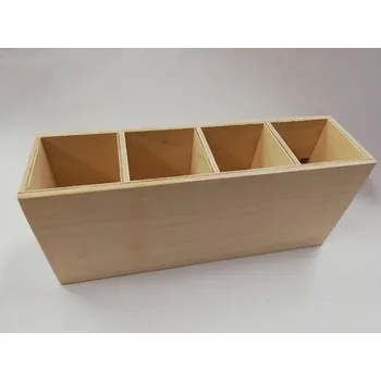 Tužkovník - čtyři přihrádky - 25 x 11 cm