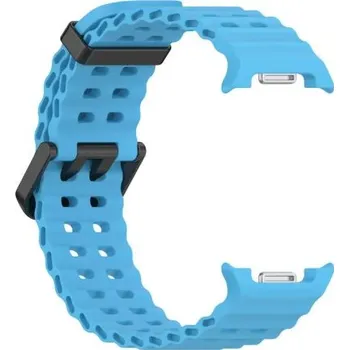 Příslušenství k chytrým hodinkám eses Silikonový dírkovaný řemínek pro Samsung Galaxy Watch 8 - Světle modrý