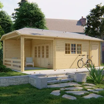 Zahradní domek Chata Sibella s přístřeškem Tuindeco