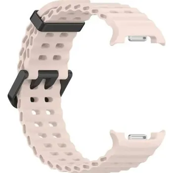 Příslušenství k chytrým hodinkám eses Silikonový dírkovaný řemínek pro Samsung Galaxy Watch 8 - Růžový