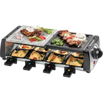 Kuchyňský gril Techwood TRGP896 raclette gril s kamennou deskou