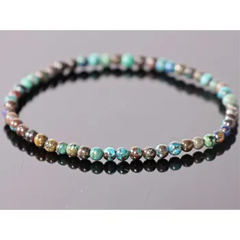 Šperk Magieprirody.cz Náramek Azurit - Malachit v matrixu - 4 mm kuličky #208 - z přírodních kamenů