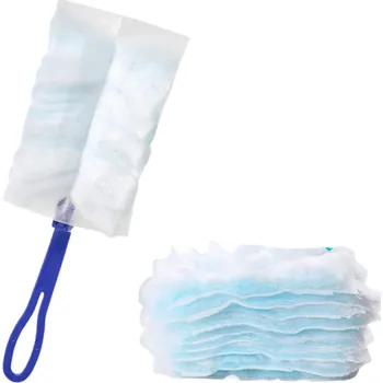 Prachovka Jednorázový elektrostatický sběrač prachu s madlem 10 ks Modrá adsorpční prachovka z kuřecího peří Kartáč na čištění mezer a stolů pro domácí úklid