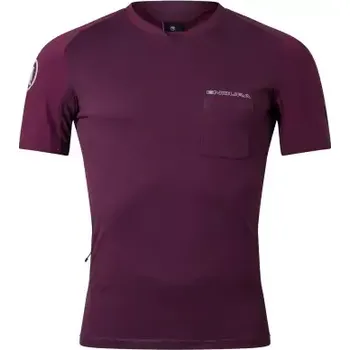 cyklistický dres Endura GV500 Foyle pánský dres krátký rukáv Aubergine vel. M