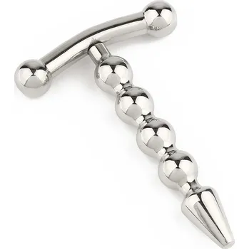 Klinik sex Mr. Steel Rod Ecstasy Beaded Penis Plug, korálková zástrčka do penisu