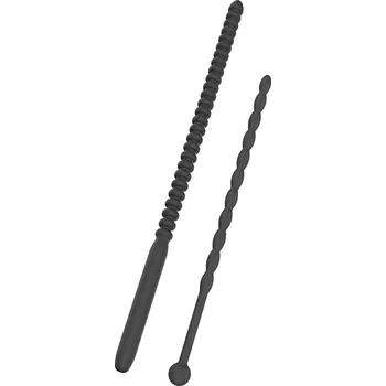 Klinik sex Hidden Desire Ribbed Dilator Set, 2 dilatační kolíky do penisu