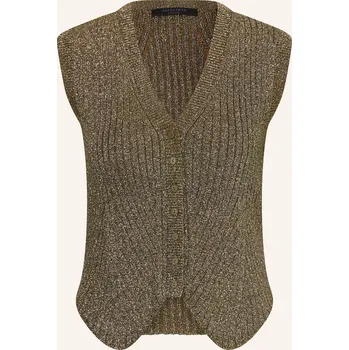 Dámská vesta Allsaints Dámská Pletená Vesta Cruz S Třpytivou Přízí, zlatá, 32