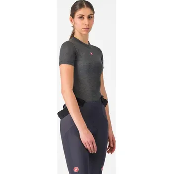 cyklistický dres CASTELLI Cyklistické triko s krátkým rukávem - MEDIO BASE LAYER W - šedá