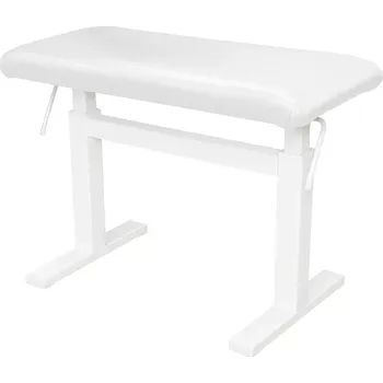 Stolička klavírní hydraulická Discacciati 810W HYDRAULIC 13S bílý vinyl