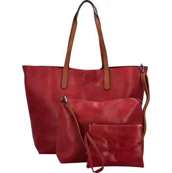 Kabelka Stylový set dámské kabelky a doplňků 3v1 Robina new, červený