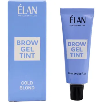 Barva na řasy a obočí ÉLAN Brow Gel Tint gelová barva na obočí tuba 20 ml Barva: Cold Blond