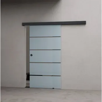Interiérové dveře design skleněné posuvné dveře Amalfi T11B - komplet BLACK Velikost: 77,5x205