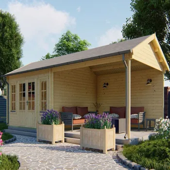 Zahradní domek Chata Kwaspa s přístřeškem Tuindeco