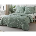 XPOSE® Bavlněné Renforcé povlečení BIANCA - zelené 140x200 cm, 70x90 cm, Bavlna RENFORCÉ + Prodloužená možnost vrácení zboží do 50 dnů