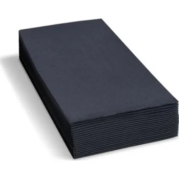 Papírový ubrousek Forstcz Ubrousky černé 2-vrstvé, 33x33 cm, skládání 1/8 (200 ks)