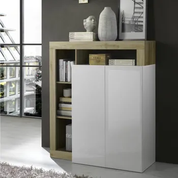 Komoda Komoda LENOR bílá/světlý dub