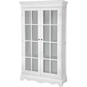 Vinotéka Vitrína Latina 107 cm z masivu bílá