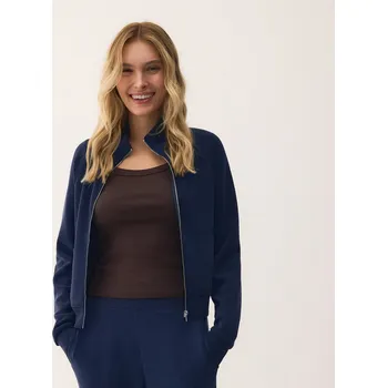 Dámská mikina Reserved - Mikina na zip se stojáčkem - tmavomodrá - 742GA-59X - 742GA-59X-XS