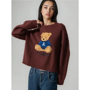 Dámské oblečení Svetr s kulatým výstřihem - L - House - mahagon - 163GH-93X