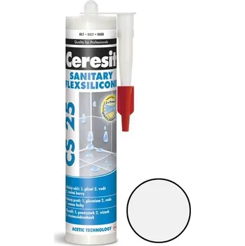 stavební silikon Ceresit CS25 Sanitární silikon, 280 ml, bílá, CS2501