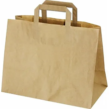 Dárková taška Papírová taška 32 x 22 x 28 cm Kraft hnědá