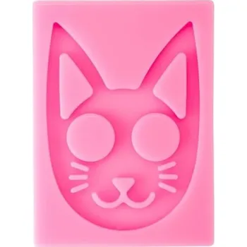 Růžová silikonová forma na pryskyřici 9,4 × 6,9 cm Forma ve tvaru kočky Silikonová forma na šperky a přívěsky