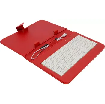 Pouzdro na čtečku elektronické knihy AIREN AiTab Leather Case 1 with USB Keyboard 7" RED (CZ/SK/DE/UK/US.. layout)