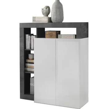 Komoda Komoda LENOR bílá/antracit