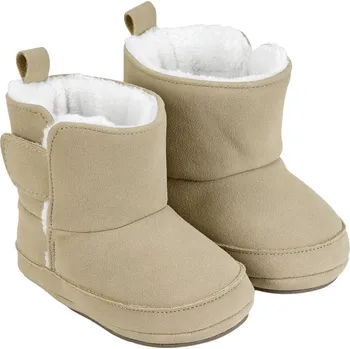 Dětská sálová obuv Dětské teplé capáčky z umělé kůže s protiskluzovou podrážkou Sterntaler - 5301711 béžové 935 Velikost: 15/16