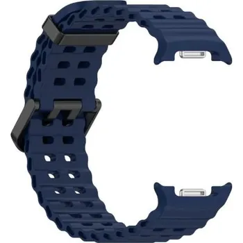 Příslušenství k chytrým hodinkám eses Silikonový dírkovaný řemínek pro Samsung Galaxy Watch 8 - Tmavě modrý